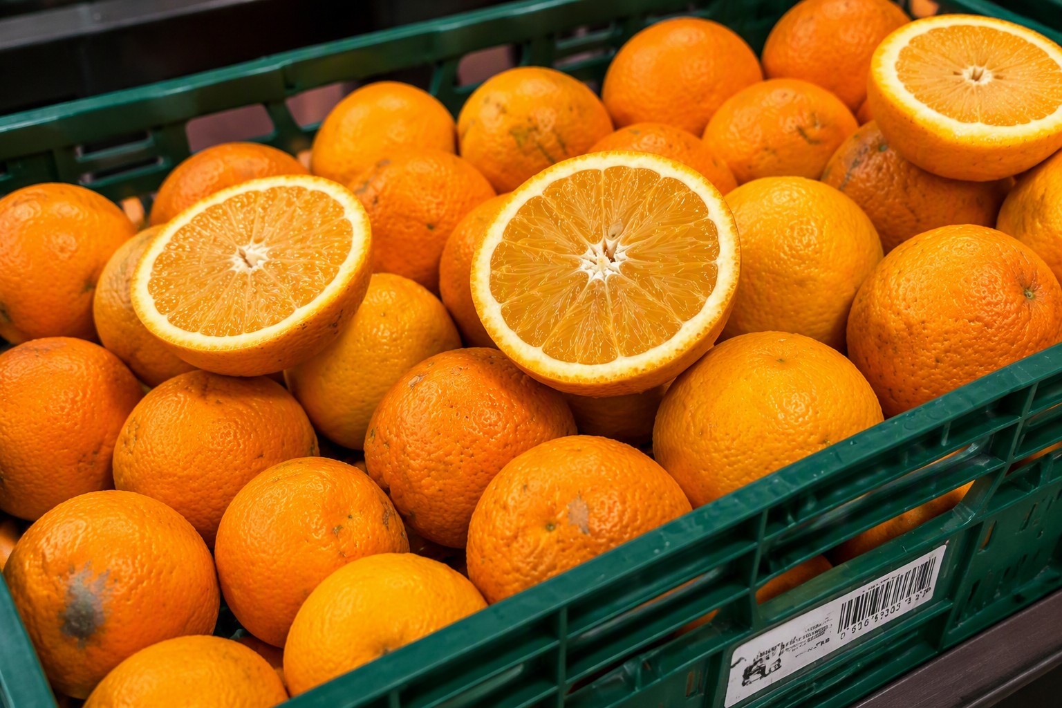 Appelsiner i frugtkasse