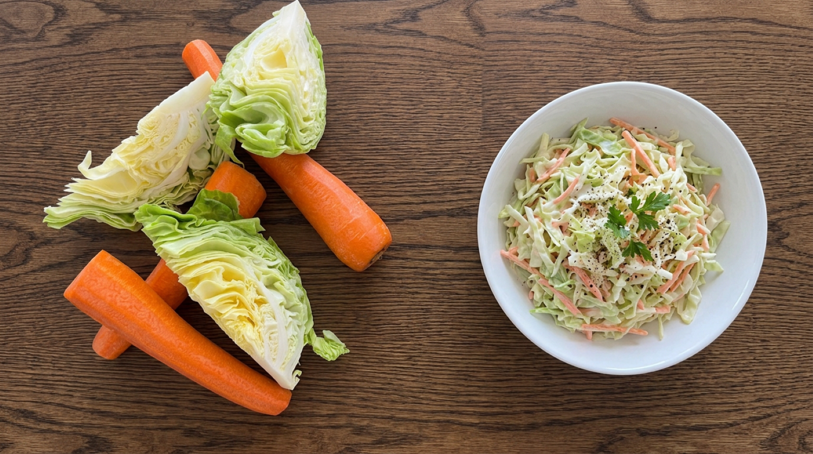 Coleslaw og ingredienser